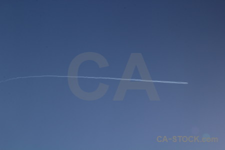 Europe spain blue sky contrail.