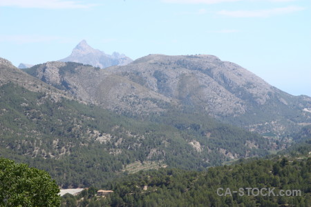 Europe spain guadalest rock.