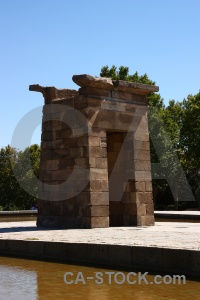 Europe spain water temple of debod ancient.