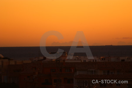 Europe sunrise sunset javea spain.