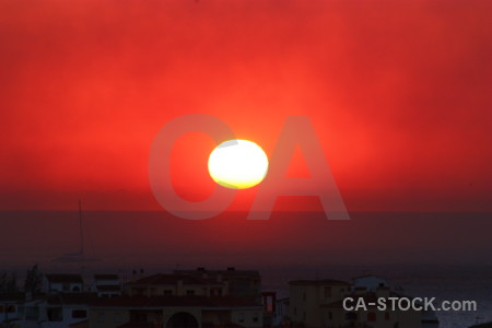 Europe sunset javea montgo fire spain.