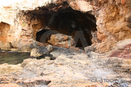 Europe water rock cave spain.