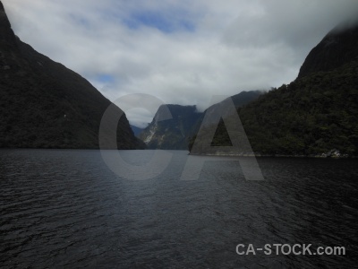 Fiord cloud new zealand south island mountain.