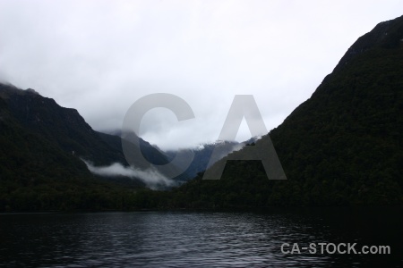 Fiord mountain sky south island cloud.