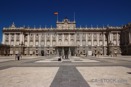 Flag madrid palace person building.