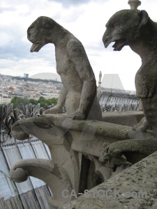 Gargoyle paris france europe statue.