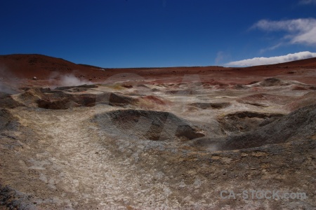 Geiser sol de manana landscape rock mountain geyser.