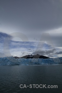 Glacier terminus water lake argentino sky.