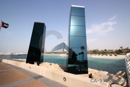 Glass sea dubai middle east building.