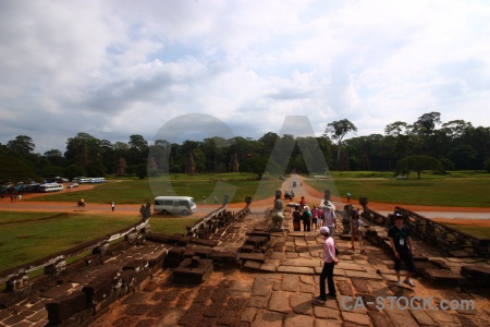 Grass buddhism khmer vehicle sky.