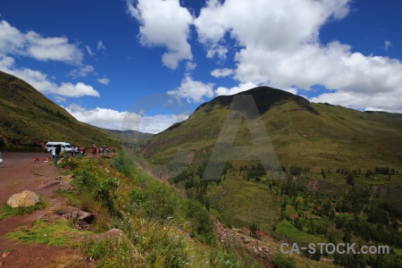 Grass bush andes cloud landscape.