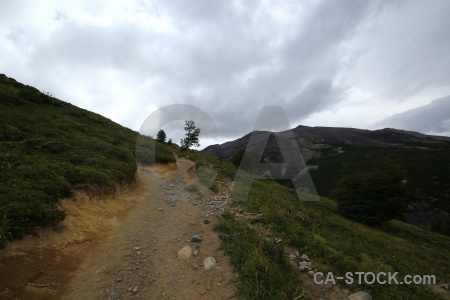 Grass circuit trek sky patagonia landscape.