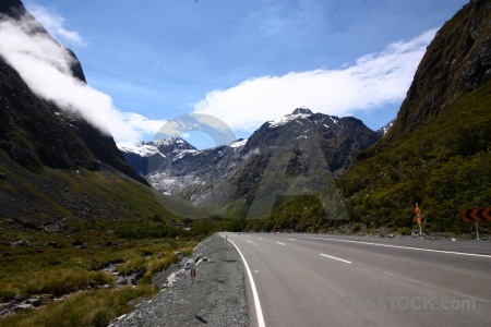 Grass cloud new zealand mountain sky.