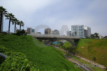 Grass cloud south america lima bridge.