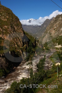 Grass valley mountain urubamba river peru.