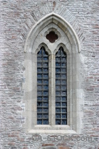 Gray building castle window.