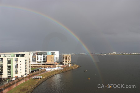 Gray cloud rainbow sky.