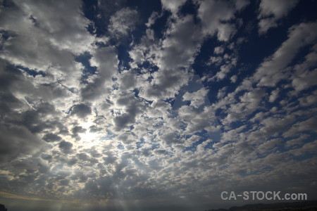 Gray cloud sky.