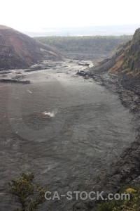 Gray crater white lava volcanic.