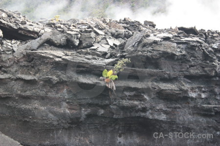 Gray white volcanic cliff crater.