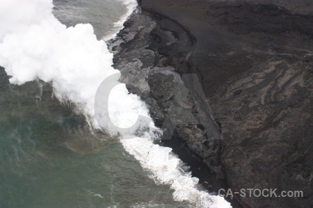 Gray white volcanic lava.