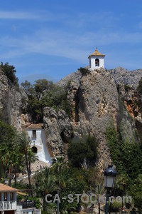 Green blue rock spain europe.