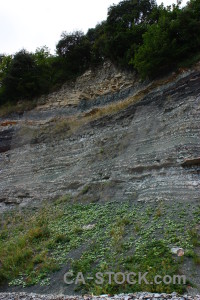 Green cliff rock.