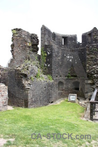 Green white building castle.