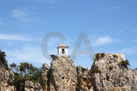 Guadalest blue europe rock spain.