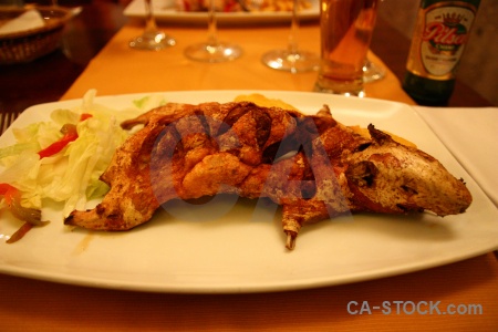 Guinea pig fried food south america cuy.