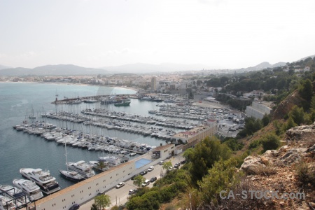 Harbour javea plant boat spain.