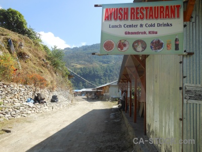 Himalayan nepal road asia annapurna sanctuary trek.