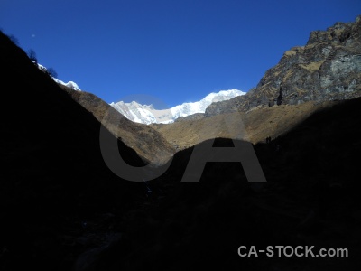 Himalayan trek snow sky annapurna sanctuary.