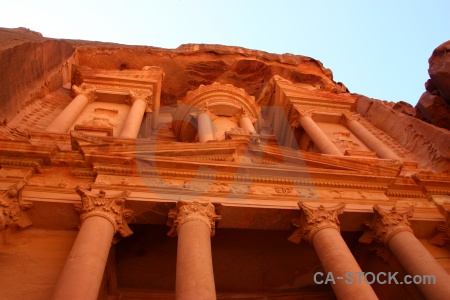 Historic western asia ancient petra column.