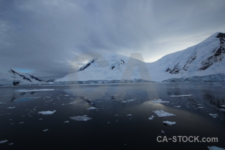 Ice reflection water sea ice antarctica.