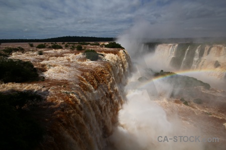 Iguassu falls tree iguazu river spray iguacu.