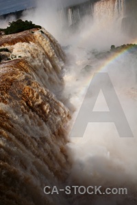 Iguazu falls water brazil iguassu rainbow.