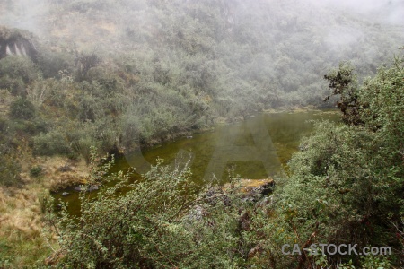 Inca trail altitude cloud fog reflection.