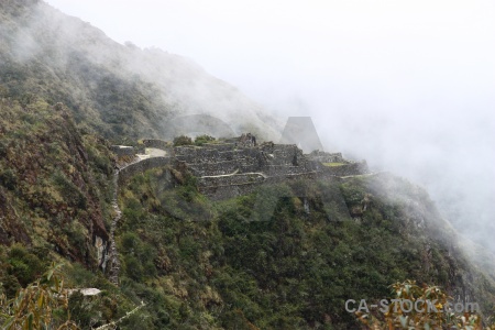 Inca trail cloud andes altitude peru.