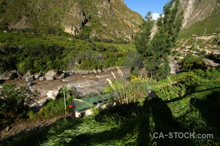 Inca trail mountain km82 river urubamba.