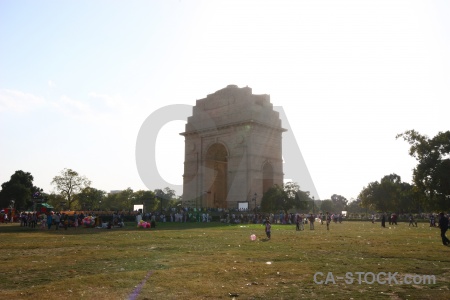 India person grass sky delhi.