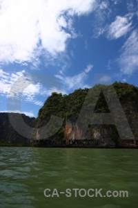 Island cliff limestone southeast asia sky.