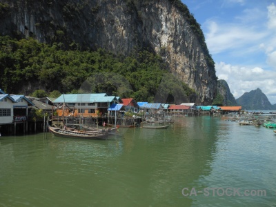 Island floating cliff limestone asia.