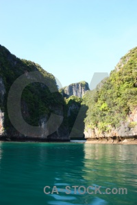 Island thailand sky rock water.