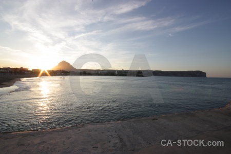 Javea europe beach sky mountain.