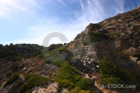 Javea rock plant cloud cliff.