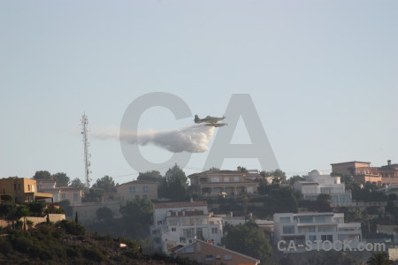 Javea spain airplane firefighting montgo fire.