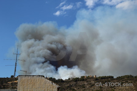 Javea spain montgo fire europe smoke.