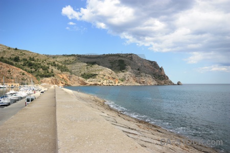 Javea water rock europe boat.