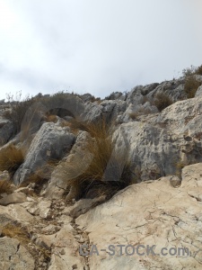 Javea white cloud rock spain.